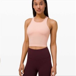 Ebb to Street Cropped Racerback Tank Pink Mist